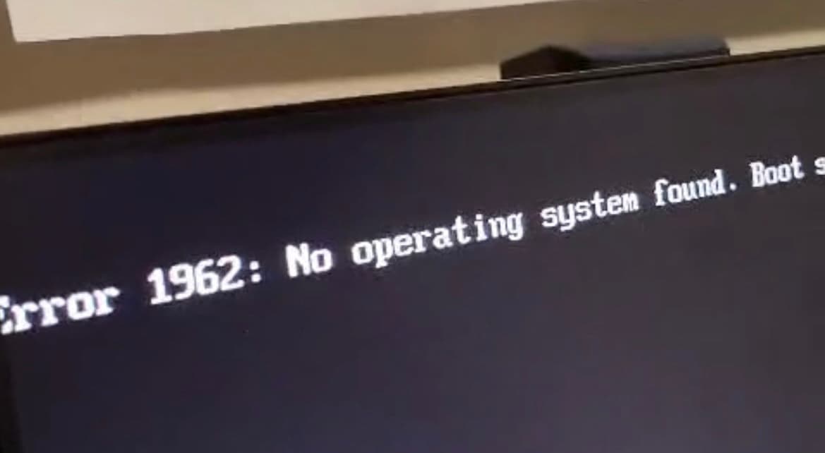 Windows Recovery Project: BIOS Boot Failure (Error 1962)