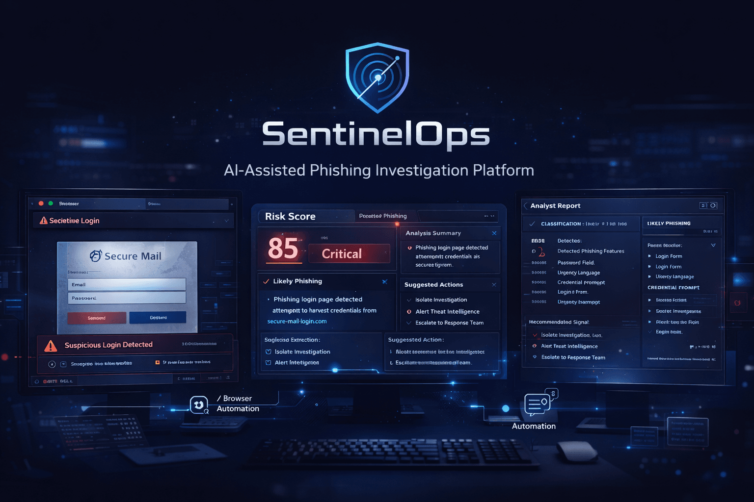 SentinelOps – AI-Assisted Phishing Investigation Platform